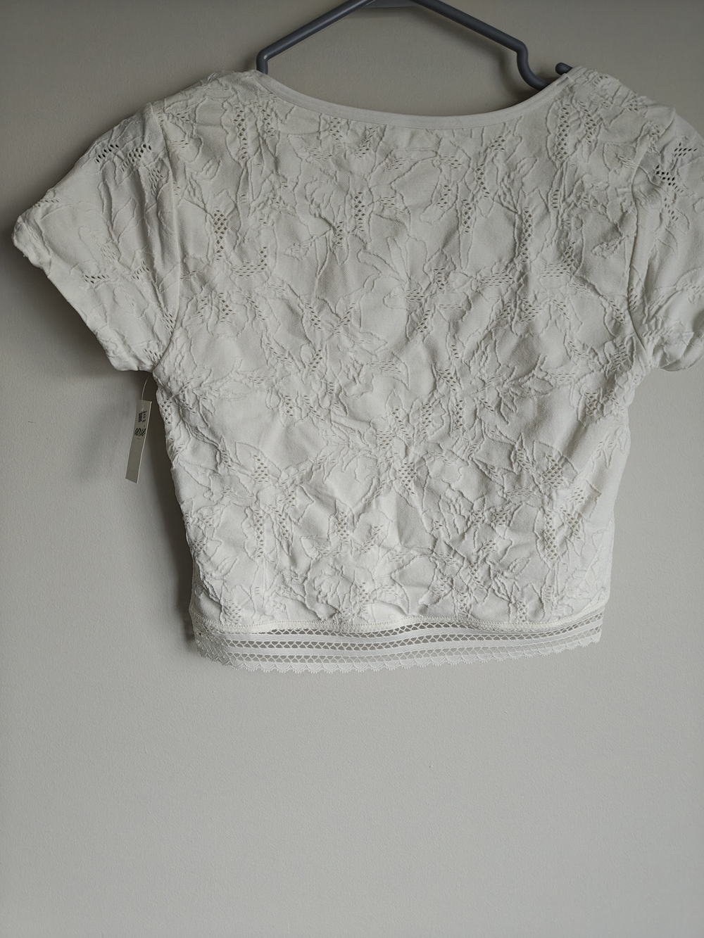 🌸 NWT Aerie White Lace Crop Top - Size M 🌸 - Picture 3 of 9